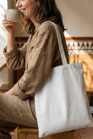 Madras Blend 140 g/m² GRS recycled cotton tote bag 7L - EgotierPro 120760