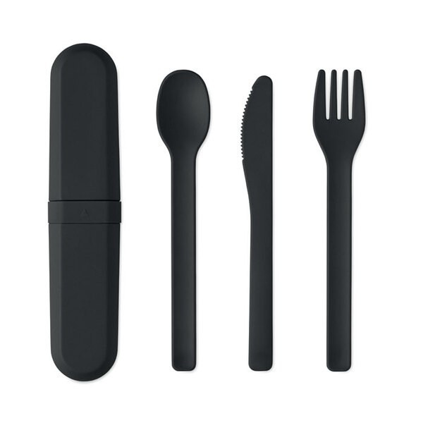 BITEFUL Cutlery set and case in PLA - GiftRetail MO2743