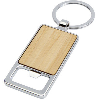 Snapper bamboo keychain with bottle opener - EgotierPro 126340