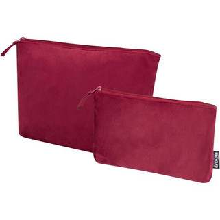 Swift GRS recycled velvet toiletry bag set - EgotierPro 120769