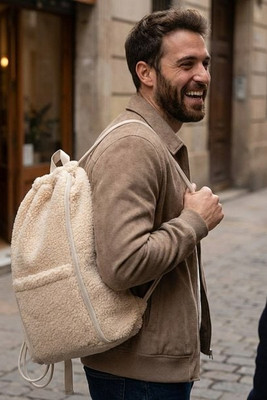 Bear GRS recycled sherpa drawstring backpack 9L - EgotierPro 120773