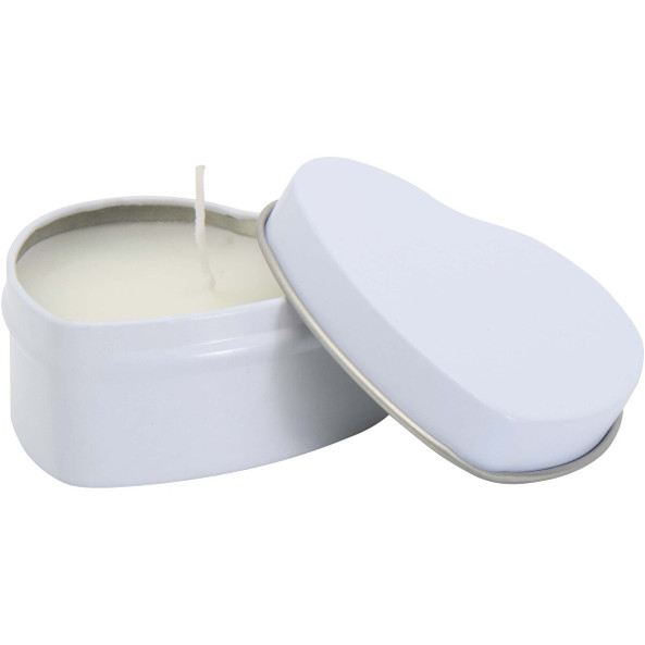 Blissful heart-shaped tin candle with vanilla aroma - EgotierPro 126353