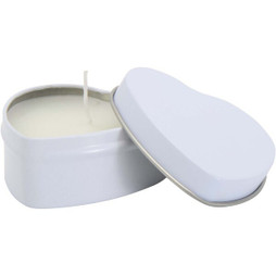 Blissful heart-shaped tin candle with vanilla aroma - EgotierPro 126353