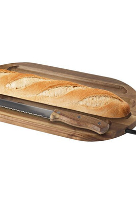 Seasons 126393 - Prestige snijplank van acaciahout met broodmes
