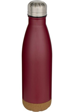 Cove 500 ml double wall vacuum insulated stainless steel water bottle with cork details - EgotierPro 100892