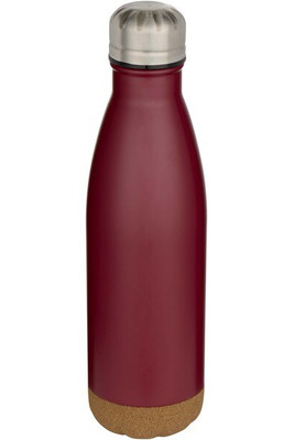 Bouteille d’eau Cove de 500 ml en acier inoxydable isolée sous vide et à double paroi avec détails en liège - EgotierPro 100892