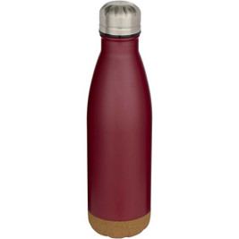 Cove 500 ml double wall vacuum insulated stainless steel water bottle with cork details - EgotierPro 100892
