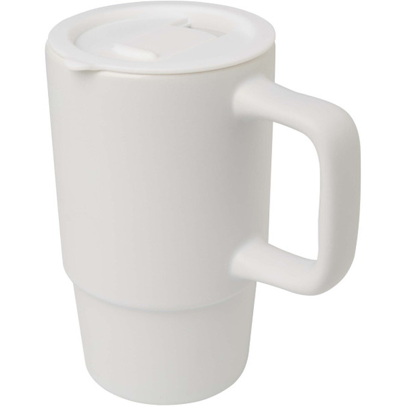 Carter 450 ml mok van keramiek met plastic deksel - EgotierPro 100896