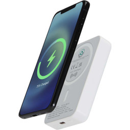 Acrab 10 000 mAh:n ja 15 W:n magneettinen langaton varavirtalähde, jossa 20 W:n PD – valmistettu kierrätetystä muovista - EgotierPro 124442