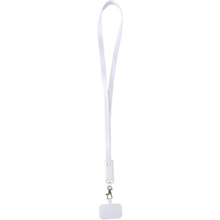Franz recycled plastic smartphone lanyard with built-in data sync and 65W fast charge 5-in-1 cable - EgotierPro 124447