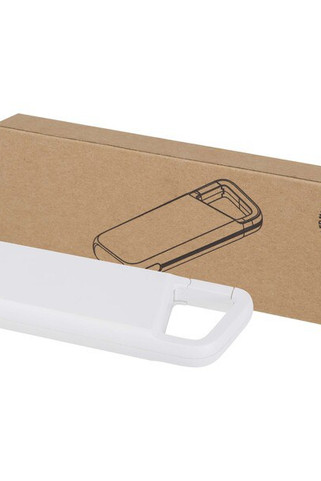 Batterie externe Alkes de 5 000 mAh et 12 W en plastique recyclé résistante à l’eau avec mousqueton - EgotierPro 124470