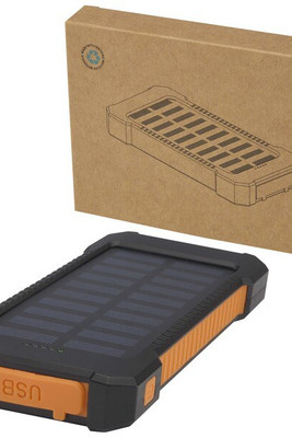 Altair 5000 mAh 10W recycled plastic rugged solar power bank with built-in torch - EgotierPro 124471