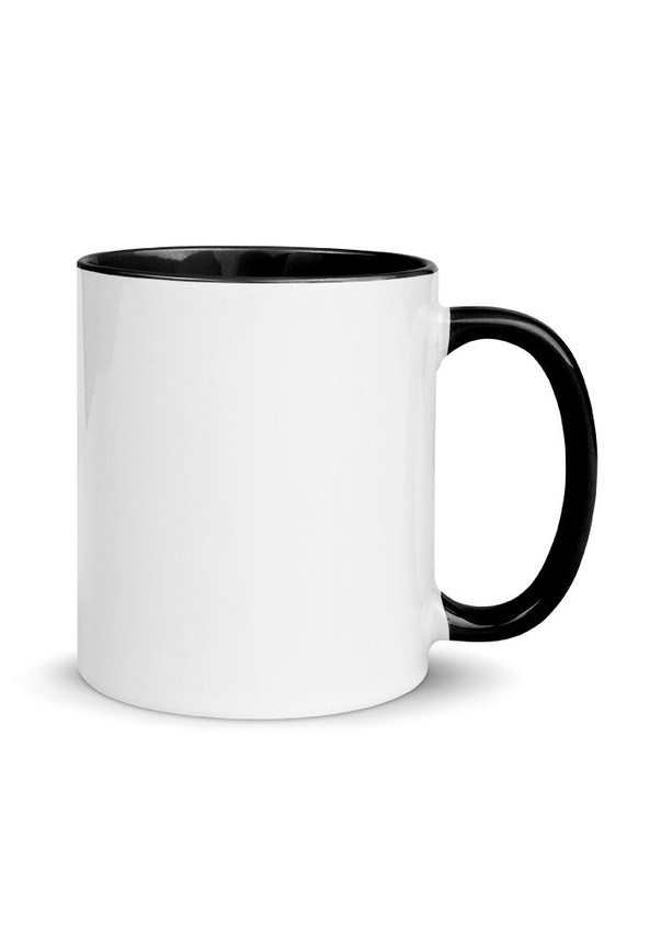 White Ceramic Mug with Color Inside - Egotier White Ceramic Mug with Color Inside