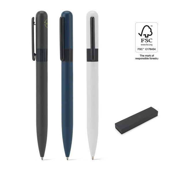 Egotier 91974 - Metal ballpoint (60% recycled) with rounded design