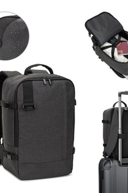 Egotier 92361 - Backpack developed to fulfil the dimensions required by airlines in high-density 600D recycled polyester