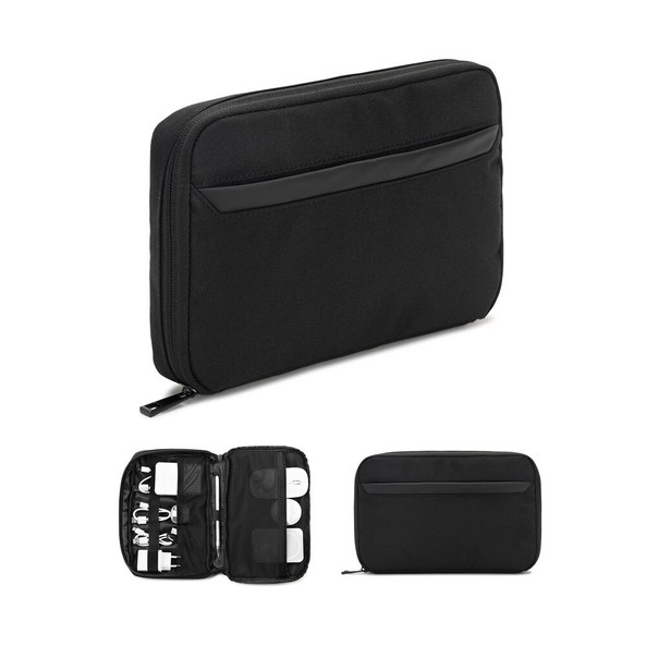 Egotier 92570 - Spacious organiser bag for tech accessories in twill with water-repellent coating and 600D recycled polyester