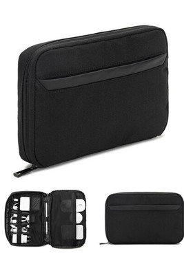 Egotier 92570 - Spacious organiser bag for tech accessories in twill with water-repellent coating and 600D recycled polyester