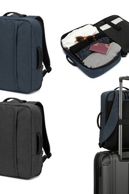 Egotier 92572 - 156" laptop backpack in high-density 300D recycled polyester