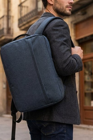 156" laptop backpack in high-density 300D recycled polyester - Egotier 92572