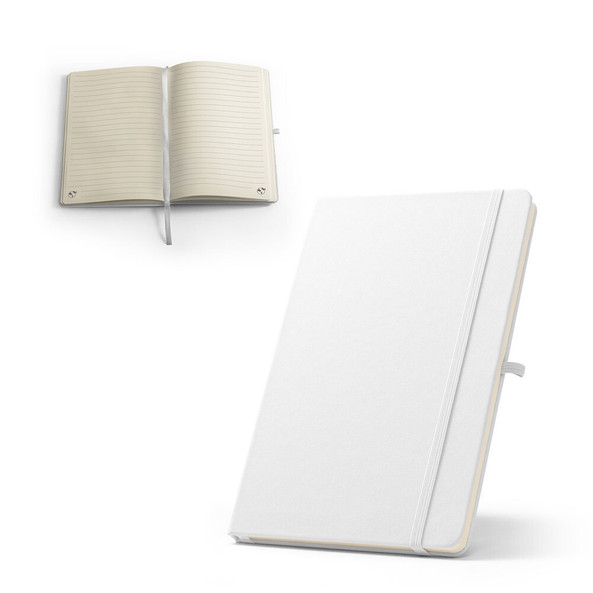 Egotier 93653 - A5 notebook in recycled polyester (100% rPET) 300D, ideal for sublimation personalisation