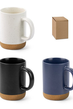 Egotier 94371 - Ceramic mug with cork base 370 mL