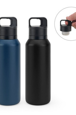 Egotier 94376 - Rostfri stålflaska (91 % återvunnen) med vakuumisolerad dubbelvägg 590 ml