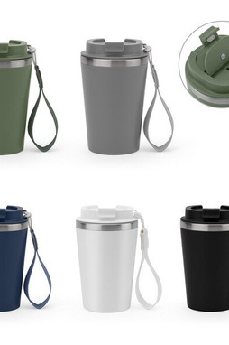 Egotier 94377 - Stainless steel travel cup (90% rSS) with double wall and matt finish 460 mL