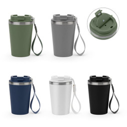 Egotier 94377 - Stainless steel travel cup (90% rSS) with double wall and matt finish 460 mL