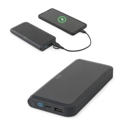 Egotier 97214 - 10.000 mAh power bank in recycled ABS (100% rABS) with 15W superfast wireless charger