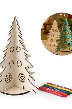 Egotier 98153 - Collapsible wooden Christmas tree to colour