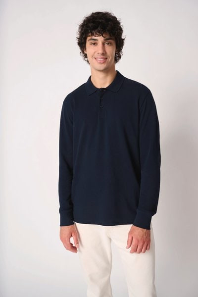 iDeal Basic Brand IB222 - Men's pique long sleeves polo shirt