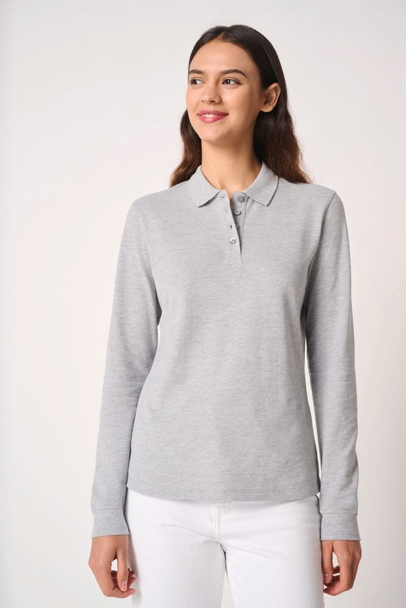 iDeal Basic Brand IB223 - Ladies' pique long sleeves polo shirt