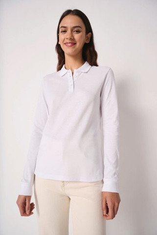 iDeal Basic Brand IB291 - Polo piqué LSL femme