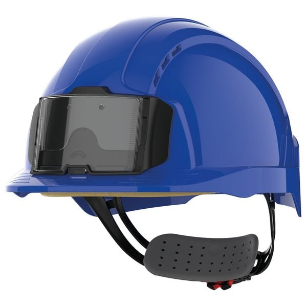 JSP JSAJB173 - EVOLite® safety helmet with badge holder, ventilated, rack and pinion fastening
