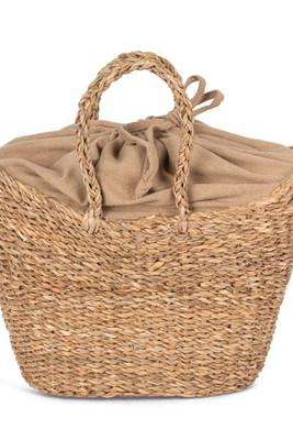 Kimood KINS137 - Sac panier demi-lune en jonc de mer
