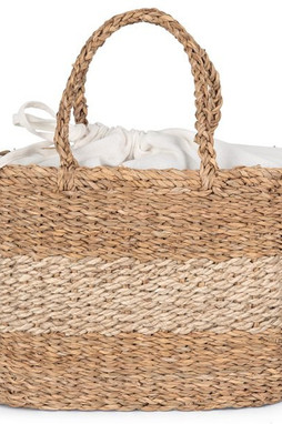 Kimood KINS138 - Sac panier en jute et jonc de mer