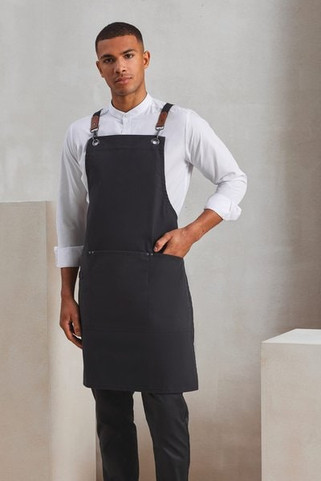 Premier PR182 - Bib apron with crossed CLIP N CLASP back straps