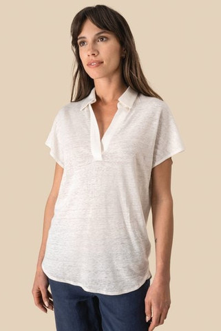Spasso SP221 - Ladies’ linen polo shirt