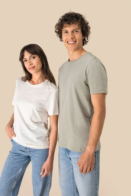 Spasso SP325 - T-shirt écoresponsable en coton bio et lin unisexe