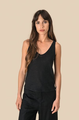 Spasso SP343 - Ladies linen tank top