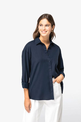Spasso SP515 - Eco-friendly ladies' washed effect lyocell dropped shoulders shirt