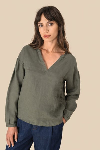 Spasso SP524 - Ladies Linen Blouse