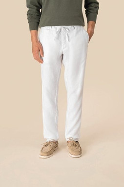 Spasso SP732 - Mens Linen Washed Effect Trousers