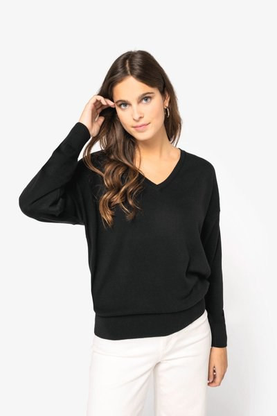 Spasso SP921 - Eco-friendly ladies’ V-neck lyocell jumper