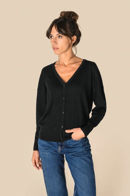 Spasso SP922 - Eco-friendly Ladies Lyocell V Neck Jumper