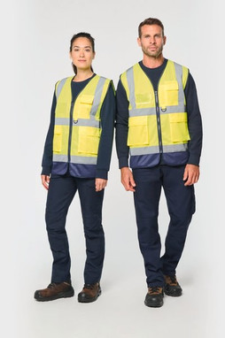 WK. Designed To Work WK618 - Recycled HI-VIZ SAFETY VEST with zip