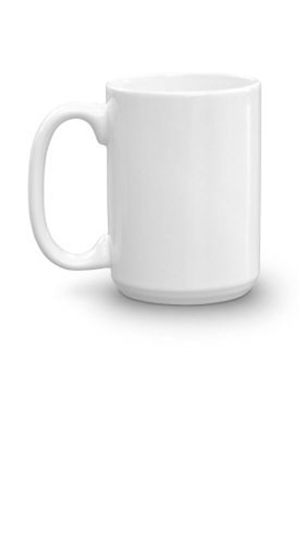 White Glossy Mug 15 oz - Egotier 19-4830