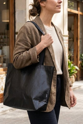 Duo GRS recycled double-laminated tote bag 18L - EgotierPro 130112