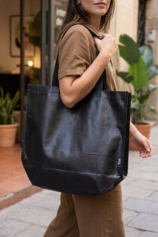 Duo GRS recycled double-laminated oversized tote bag 30L - EgotierPro 130113