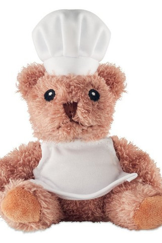 TEDDCHEF Ours en peluche chef cuisinier - GiftRetail MO2837
